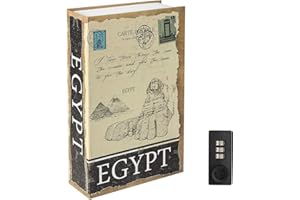 Parrency Buchsafe mit Zahlenschloss, versteckter Safe Lock Box, groß, Medium, 22 x 15 x 3.8 cm - Medium, Egypt, SBH-MM-M009