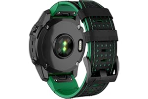 ISABAKE Leather Strap for Fenix 6X/Fenix 5X, 26mm QuickFit Watch Band for Garmin Enduro, Fenix 7X, Fenix 3, Tactix Bravo