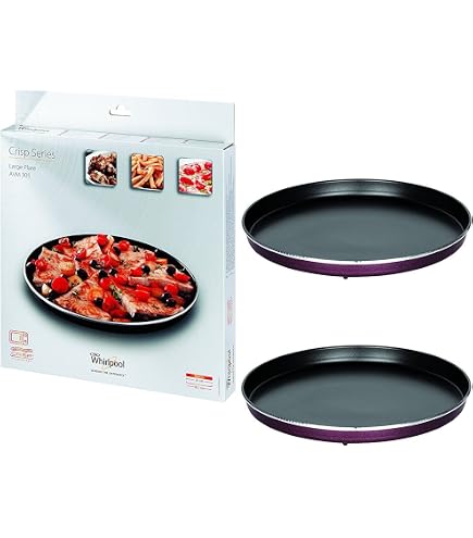 Piatto Crispy Whirlpool Diam. 32 Cm Per Microonde – Rivestimento Antigrasso, Lavabile In Lavastoviglie, Per Cottura Senza Grassi
