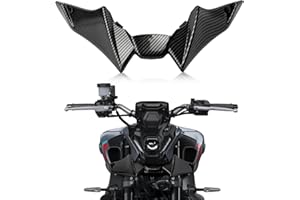 Frontverkleidung Spoiler Schnabel Nose Cone Verlängerung Cover Extender für Yamaha MT09 V3 2022-2023, PSLER Aerodynamische Flügel Deflektor Cowl Trim Zubehör(Carbonfaser)