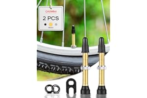 Valve Tubeless, CHUNBAI® 2Pcs Valve Tubeless VTT, Valve Velo, Valve Presta, Valve Tubeless, 45mm, Tubeless Valves Vélo