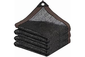 ZOZIJIU Tela de Sombra - Malla de Malla para Sombra de jardín con Ojales Cubierta de Parasol para Exteriores para pérgola Patio Plantas Invernadero Gallinero Negro 90% Tasa de sombreado (2x6m)