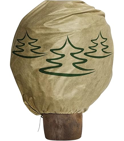Windhager Housse De Protection En Polaire Décorative Pour L'hiver - Protection Contre Le Froid Et Le Gel - Pour Jardin - Motif Sapin De Noël - Taille L - 0,6 X 1,8 M - Beige 06889