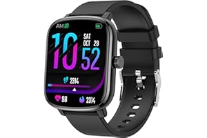 Popglory Smart Watch for Women Men Kids, 1.69" Smartwatch, 48mm Fitness Tracker Watch with Blood Pressure, Heart Rate Monitor 100+ Sports Waterproof Fitness Watch, Long Standby for Android iOS