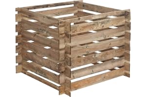 CERLAND Composteur en Bois traité 71 x 100 x 100 cm MezzitoL - 520L -