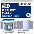 Tork Reflex Centrefeed Paper Towel and Dispenser White and Turquoise M4, Portable, 1 Pack, 473188