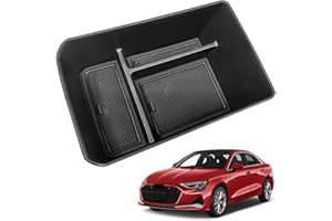 TTCR-II Compatibile con Console Centrale Scatola Portaoggetti Audi A3 8Y 2021 2022 2023 2024 2025 Console Bracciolo Organizzatore A3 8Y Central Scatola Immagazzinaggio Accessori per Auto Audi