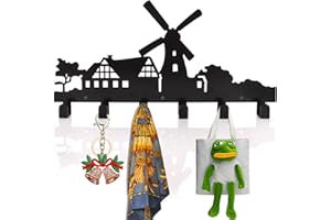 MATT SAGA Portachiavi Da Parete con 6 Ganci Appendichiavi da Muro Ganci Appendiabiti Cappotto Multifunzione da Cucina Ingresso Porta Senza Perforazione Regalo Per la Decorazioni Casa Moderno