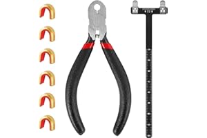 Indrnif Points d'encochage de Cordes d'arc Arc en Forme de T Règle carrée Archery Bow String Points d'encochage Pince avec 6 Points De Came, Accessoires d'arc pour Archet Et Arc Recourbé