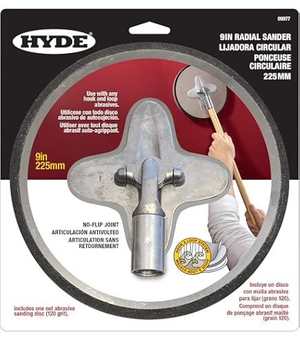225mm Sanding Discs For Drywall – 9-inch Hook & Loop, 40-240 Grit, 8+1 Hole Pattern, Artex Removal