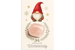 Milaboo® Wichtelschatz als Geschenk und Wichtel Zubehör Weihnachten – Magischer Glücksstein für Kinder, handverlesener Stein (2-3 cm) mit Karte (Magischer Wichtelschatz)