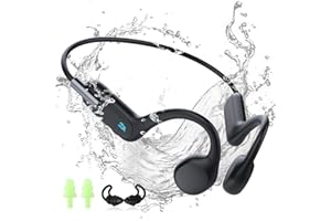 HIFI WALKER Auriculares Natación Conducción Ósea IPX8, MP3 Acuáticos 32GB, Bluetooth 5.3 Auriculares Impermeables para Nadar, Correr, Piscina, Entrenamiento, 8H Autonomía