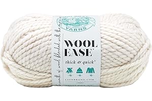 Lion Brand Yarn Company 1-Piece Wool-Ease Thick and Quick, Starlight, Off-White