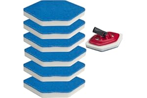 Beaufan Pack 6 recharges de vadrouille de Bain et Baignoire Compatible avec Vileda Bath Magic Bathroom, éponge Multi Surface