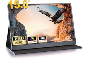 COOLHOOD Ecran Portable, 15,6 Pouces Moniteur Portable IPS 100% SRGB, Écran Ordinateur 1080P FHD, Ecran Portatif USB C/Mini HDMI, pour Téléphone/Laptop/PC/PS5