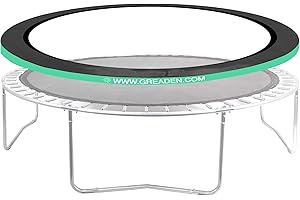 GREADEN Coussin de Protection Vert Trampoline Freestyle Ø 12FT - 366cm, Haute qualité & Résistant aux intempéries