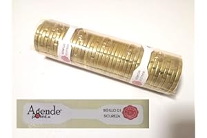 AGENDEPOINT.IT Cartoleria Manzoni di Lo Monaco Rosaria Sas - Sigilli per blister per monete euro (360 pezzi) in carta 46x8 sigilli di sicurezza