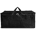 Shalimar Large Capacity Foldable Under Bed Storage Bags/Duffle Bags for Travel/Moving Bags/Wardrobe Organizer Bags | Comfortable Handles | Water Resistant | 24.5Lx12Wx14H Inches | Pack of 1 - Black