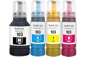 LCL 103 tusz kompatybilny z Epson 103, butelka atramentowa Multipack kompatybilna z Epson EcoTank L1110, L1210, L1250, L3100, L3101, L3110, L3111, L3116, L3150, L3151, L3156, L3160 L32100 L3211