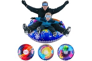 Shyllin Tube à Neige Gonflable, Tube de Traîneau à Neige Gonflable, Tube de Luge Gonflable, Chambre à Air Gonflable pour Ski, Luges Gonflables Donuts