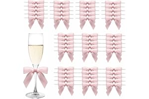 ‎MORSUNBELA MORSUNBELA 50 Stück Geschenkschleifen Kleine Schleifen Geschenk Schleifen Geschenk Deko für Weihnachten Hochzeiten und Geschenkverpackungen Rosa