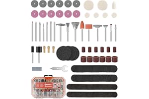 HARDELL 227 accesorios de herramientas multifunción, cañas de 3,2 mm (1/8") de diámetro, herramientas giratorias para cortar, lijar, pulir, grabar, eliminar el óxido, con maletín de transporte, color