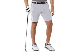 Outdoor Ventures Men's Golf Shorts 9'' UPF 50+ Bermuda Shorts 4-Way Stretch Lightweight Quick-Drying Shorts with 3 Tee-Holders and 4 Pockets for Golfing