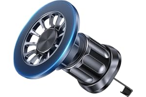 BHHB Mocny magnes Mag-Safe uchwyt na telefon komórkowy, wentylacja samochodu, 360°, obrotowy telefon komórkowy, do kratki wentylacyjnej, kompatybilny z iPhone serii 15, 14, 13, 12