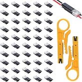 50 Pcs Waterproof Cable Connectors, Quick Electrical Connectors | 2 Pin Quick Connector for 18-22 AWG Cables for Vehicle Truc