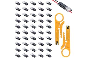 SHIFAKA 50 Stk Kabel Steckverbinder 2 Polig Klein, 2-Polig Stecker 2 Poliger Stecker, Steckverbindung Steckverbinder 18-22 AWG, Steckbarer Schneller Kabelstecker für Auto KFZ LKW Kabelverbinder Verbindungen
