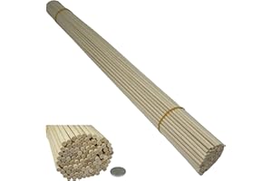 Trustleaf 60cm x 5mm Birch Hardwood Wooden Dowels/Craft Sticks (100 Pack)