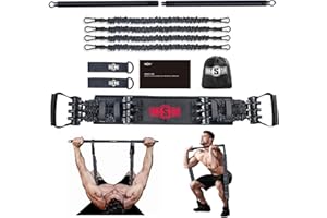 ‎INNSTAR INNSTAR Portable Home Gym 3.0 Set, Verstellbares Widerstandsband mit Stange und Kniebeugen-Bändern für Heimtraining, Bankdrücken Brusttrainer Resistance Band Set für Brust, Arm, Beintraining