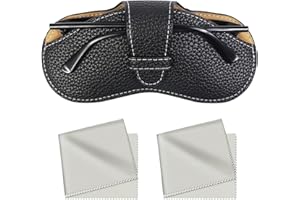 Qufiiry Pelle Custodia Portatile Per Occhiali Da Sole, Porta Occhiali da Sole, Custodia Occhiali Morbida, Unisex Porta Occhiali, Custodia per Occhiali da Viaggio