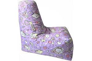 HH HOME HUT Children's Beanbag Chair Indoor & Outdoor Gaming Seat Bean Bags for Girls and Boys Kids Bedroom, Living Room, Garden, Home, Cushion Filling Included - Pink Princess