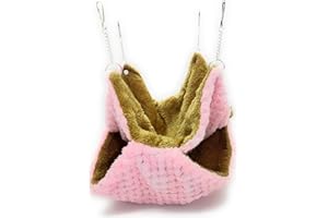 RatsLive® Nagetier Hängematte/Kleintierbett für Ratten, Hamster, Chinchillas und Eichhörnchen 33 × 33 cm (Pink)