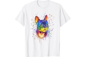 FRENCH BULLDOG DESIGN GIFT MEN WOMEN Splash Art Bouledogue français mignon cadeau en fourrure maman chien papa Frenchie T-Shirt