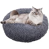 Aoresac Cuccia Gatto Cane Cuccia per Cani Gatto Interno Morbida Rotondo Grande Letto Peluche Ultra-Morbido Antiscivolo Lavabi