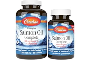 CARLSON Virgin Salmon Oil Complete 120+60 180 sgels