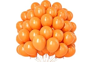 Teselife Palloncini Arancioni 100 Pezzi 12 Pollici Opachi per Donne Ragazze Compleanno, Anniversario, Matrimonio, Fidanzamento, Baby Shower, Halloween, Laurea