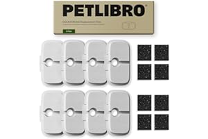 PETLIBRO Replacement Filters, for Dockstream Cat Water Fountains PLWF115, PLWF105, PLWF005, Subscribe Option Available (8-Pack)