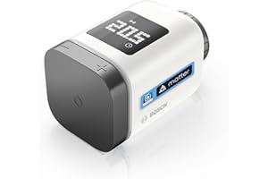 Bosch Smart Home Heizkörperthermostat II [+M], smartes Thermostat, Flexible Nutzung im Bosch Smart Home System oder herstellerübergreifend in Matter Systemen, anthrazit