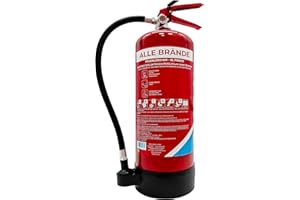 Firexo Feuerlöscher (6 Liter) – Alle Feuerarten – Mehrzweck-Feuerlöscher für Haushalt, Küche, Grill, Heimgebrauch, Gewerbe, Industrie und Büro