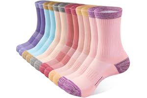 BUDERMMY Socken Damen 35-38 39-42 Wandersocken Damen Baumwolle Sportsocken für Damen Socken Atmungsaktiv Hochleistung Gepolsterte Laufsocken