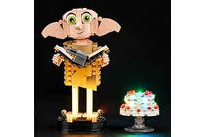 BrickBling Juego de luces LED para Lego Dobby The House-Elf (no Lego), juego de iluminación decorativa para Lego 76421 Harry Potter Dobby el elfo de la casa, juguete creativo, DE-P55601-76421