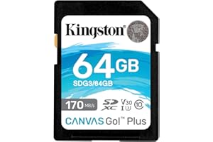 Kingston Canvas Go! Plus Tarjeta SD 64GB SDXC 170R C10 UHS-I U3 V30