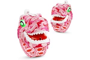 M&LD Dinosaur Walkie Talkies 3 Channels 1 KM Long Range Kids Walkie Talkie Ages 3-10 Outdoor Indoor Toy for Girl Birthday Xmas Stocking Fillers Gifts