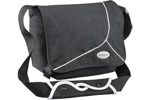 Mantona 111061 - Borsa per fotocamera SLR con pietra lunare, borsa universale, colore: Nero/Bianco