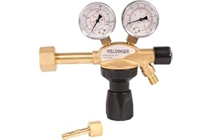 WELDINGER 'PRO' Druckminderer Messing für Schutzgas Argon-/ CO2-Mehrwegflaschen