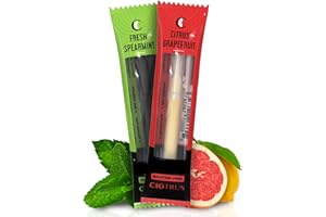Cigtrus Smokeless Air Inhaler - Tobacco-Free, Nicotine-Free, & Non-Electric | Oral Fixation Relief Aid | Habit Replacing Breathing Stick | 2 Pack (Grapefruit & Fresh Spearmint)