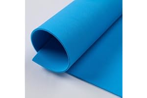 Mondo Tessuti - Tessuto Gomma Crepla al Metro. Altezza 1 Metro. Tessuto in Schiuma Moosgummi Spessore 2mm. Perfetto per ogni tipo di Modellazione. (Turchese)